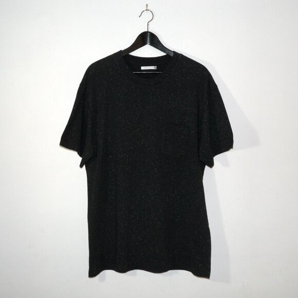 John Elliott Black Speckled Salt Wash Pocket Tee Mens Large Made in USA $234 RRP - Picture 1 of 5